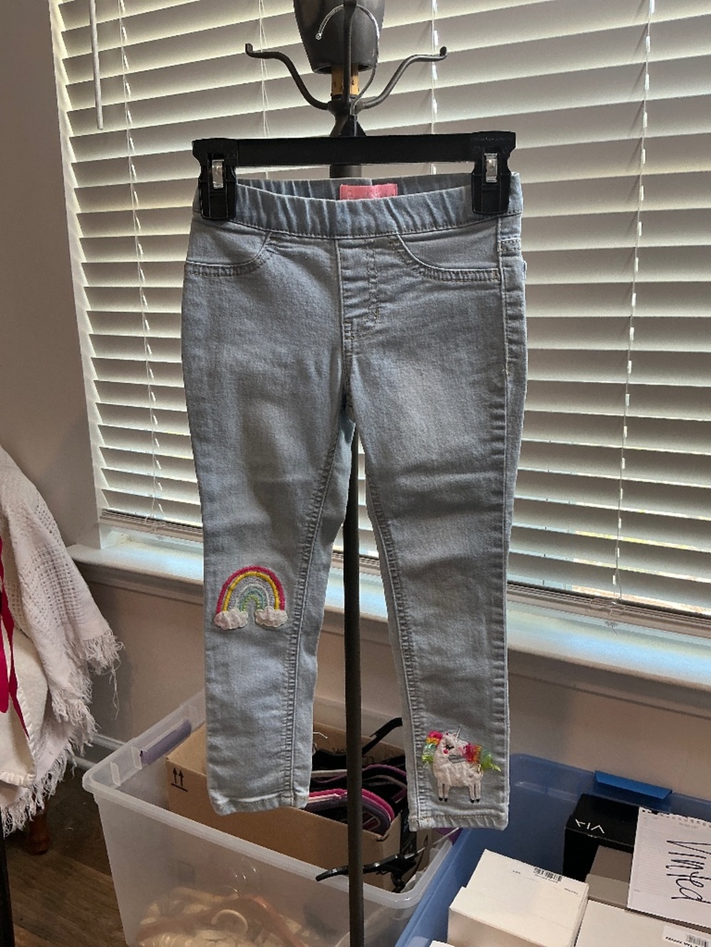 Freestyle Skinny Stretch pull on denim with Patchwork detail 4T